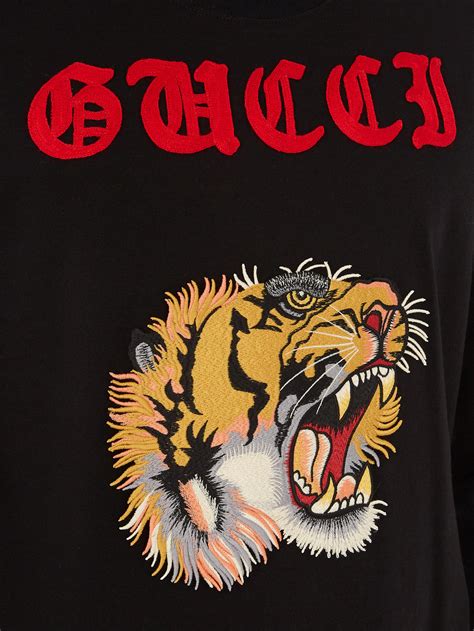 gucci tiger long sleeve shirt|Gucci tiger button up.